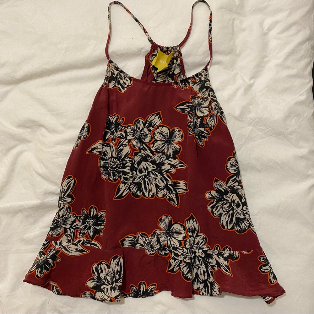 Anthropologie Maeve Floral 100% Silk Tank